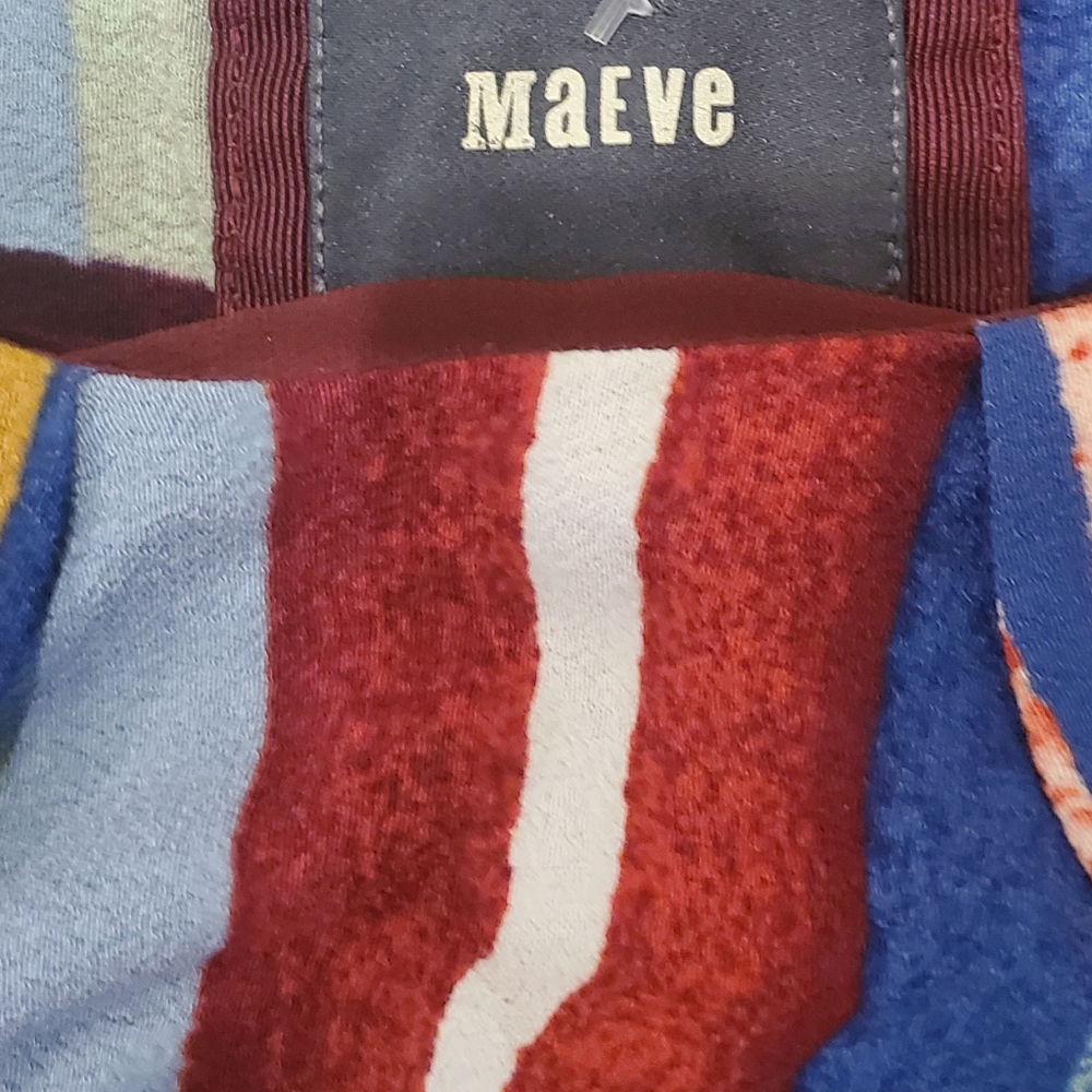 Maeve Anthropolgie Au Revoir Multicolor Library Print Dress Size 4 - Picture 9 of 14